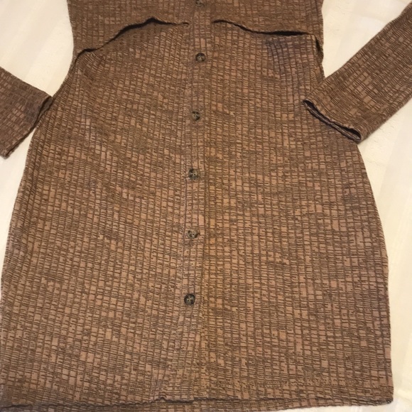 Ladies Pull & Bear “Updated Garments” Brown Dress - Picture 5 of 10